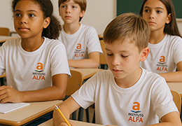Sala de aula do Instituto Alfa
